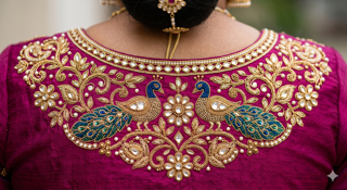 Traditional outfit stitched by Pavani Ladies Tailor